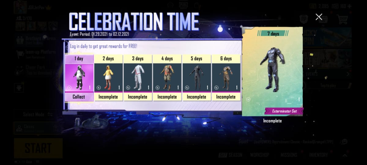 Celebration Time PUBG Mobile